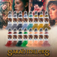 Краска World Famous Tattoo Ink Sarah Miller's Valhalla Portrait Set (16 пигментов)